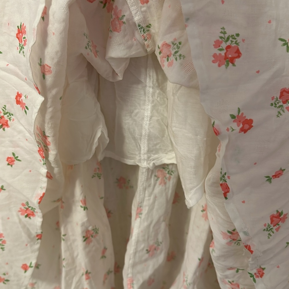 NWT R.Vivimos Summer Floral Print Puff Sleeves Vintage Ruffles Midi Dress size M - Picture 10 of 12